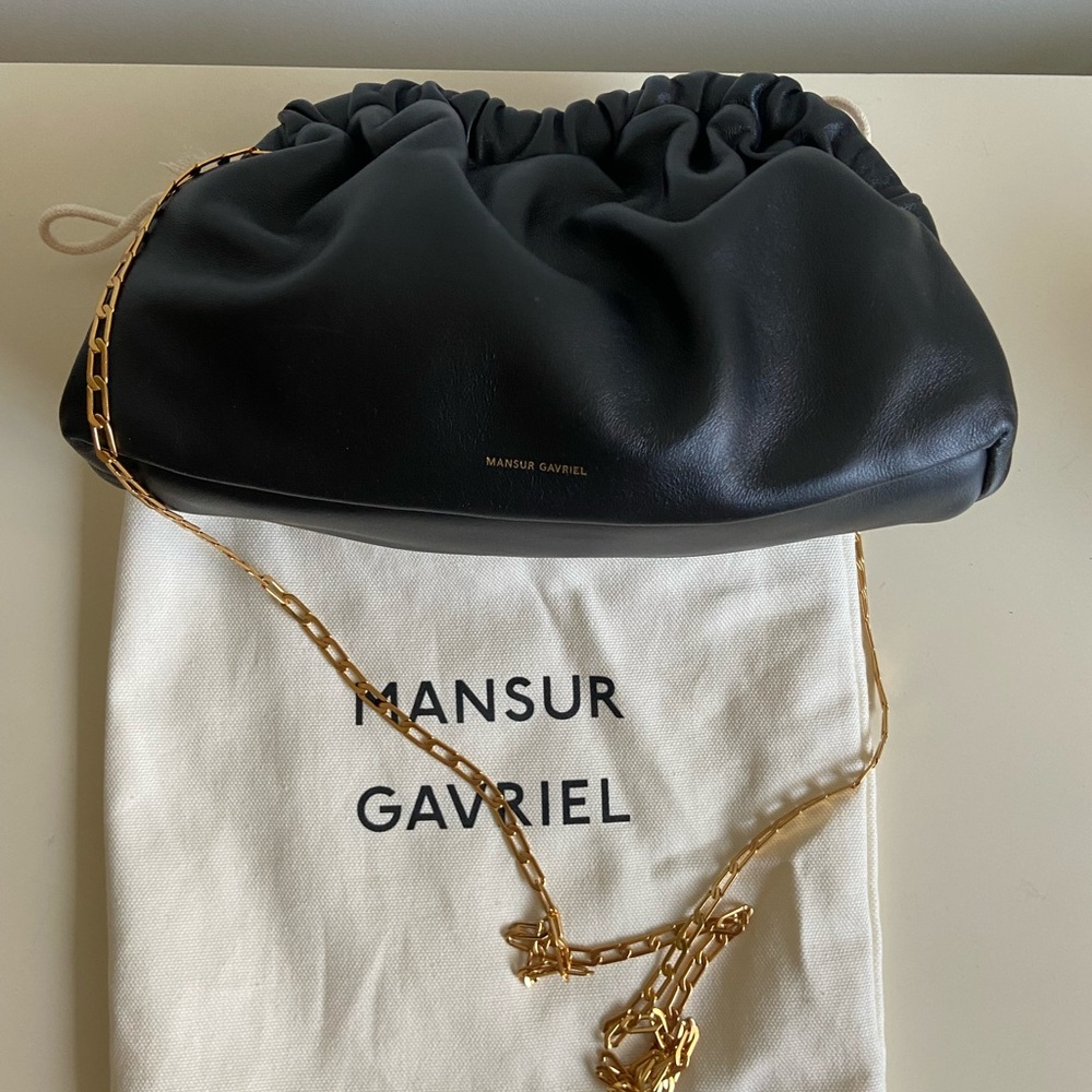 Mansur Gavriel mini cloud clutch with gold chain strap - Picture 7 of 7